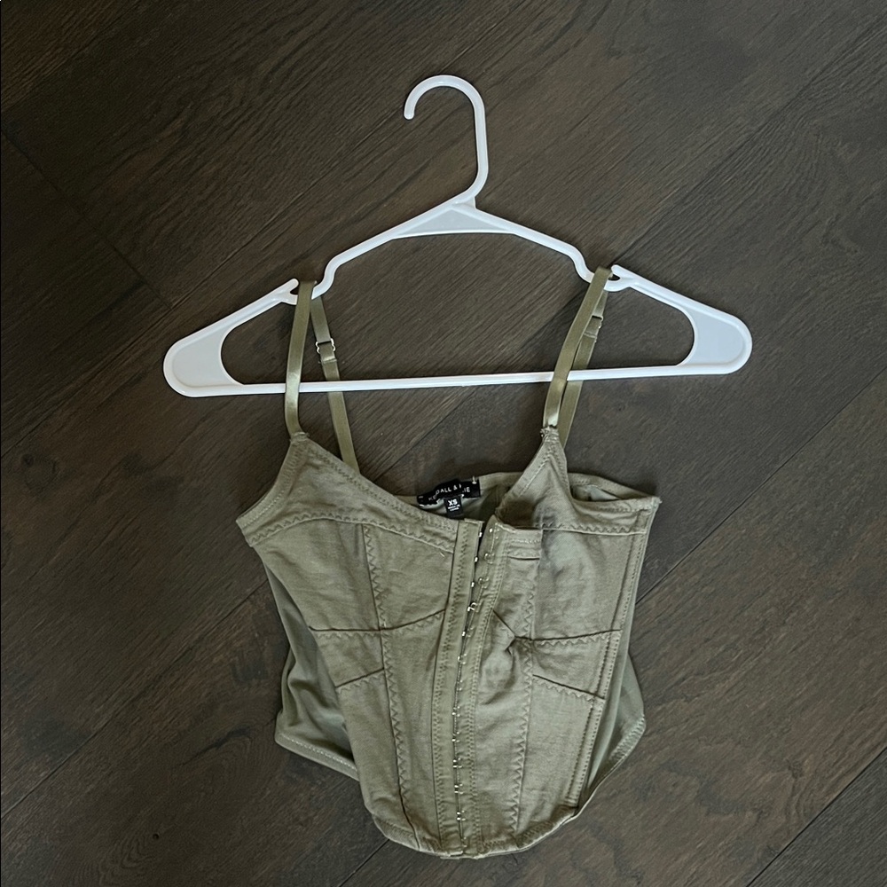 Kendall & Kylie Army Green Bustier